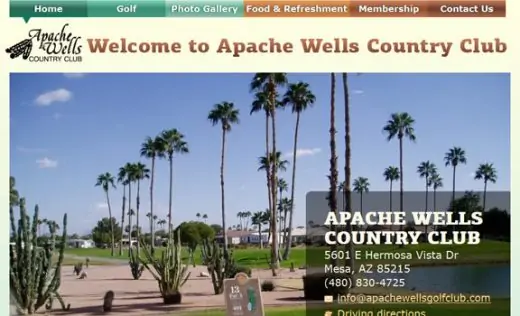 New Website Redesign Project for Apache Wells Country Club